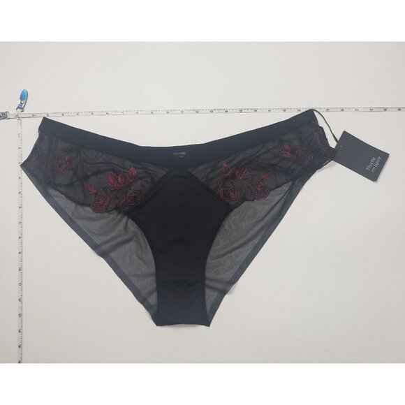 Thistle and Spire Thorn Apart Panty Women's 2X Black Roses Embroidery Mesh NWT - Picture 5 of 10